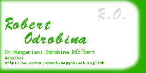 robert odrobina business card
